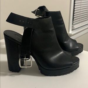 COPY - Peep Toe Platform Booties